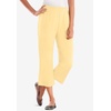 Woman Within Plus Size 7-Day Elastic-Waist Stretchy Knit Capri(Banana)