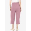 Woman Within Plus Size 7-Day Elastic-Waist Stretchy Knit Capri(Dusty Pink)