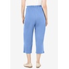 Woman Within Plus Size 7-Day Elastic-Waist Stretchy Knit Capri(French Blue)