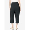 Woman Within Plus Size 7-Day Elastic-Waist Stretchy Knit Capri(Heather Charcoal)