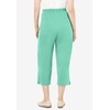 Woman Within Plus Size 7-Day Elastic-Waist Stretchy Knit Capri(Pale Seafoam)