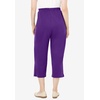 Woman Within Plus Size 7-Day Elastic-Waist Stretchy Knit Capri(Radiant Purple)