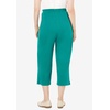 Woman Within Plus Size 7-Day Elastic-Waist Stretchy Knit Capri(Waterfall)