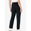 Woman Within Plus Size Tall Sport Knit Straight Leg Elastic Pant(Black)
