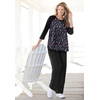 Woman Within Plus Size Tall Sport Knit Straight Leg Elastic Pant(Black)