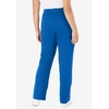 Woman Within Plus Size Tall Sport Knit Straight Leg Elastic Pant(Bright Cobalt)