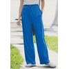 Woman Within Plus Size Tall Sport Knit Straight Leg Elastic Pant(Bright Cobalt)