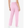 Woman Within Plus Size Tall Sport Knit Straight Leg Elastic Pant(Pink)