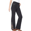 Woman Within Plus Size Flex Pull-On Bootcut Gap-Free Stretch Denim Jeans(Indigo Floral)