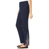 Woman Within Plus Size Flex Pull-On Straight-Leg Gap-Free Stretch Denim Jeans(Indigo Floral)