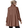 Woman Within Plus Size Pleat-Back Denim Jacket Long Oversized Jean Coat(Mocha Nude)