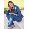 Woman Within Plus Size Stretch Denim Jacket Cropped Jean Jacket(Natural Khaki)
