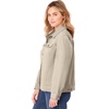 Woman Within Plus Size Stretch Denim Jacket Cropped Jean Jacket(Natural Khaki)