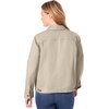 Woman Within Plus Size Stretch Denim Jacket Cropped Jean Jacket(Natural Khaki)