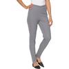 Woman Within Plus Size Fineline Stretch Denim Skinny Pull-On Jeans – 28 W, Grey Denim
