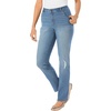 Woman Within Plus Size Stretch Denim 5-Pocket Straight-Leg Jeans(Laughing Distressed)
