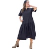 Woman Within Plus Size Tiered Denim Maxi Dress(Indigo Wash)