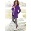 Woman Within Plus Size Fleece Baseball Jacket Long Oversized Fleece Coat(Oatmeal)