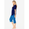 Dreams & Co. Plus Size 2-Piece Capri Cotton PJ Set(Multi Fruit)