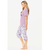 Dreams & Co. Plus Size 2-Piece Capri Cotton PJ Set(Raspberry Sorbet Paris)
