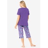 Dreams & Co. Plus Size 2-Piece Capri Cotton PJ Set(Soft Iris Treat)
