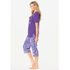 Dreams & Co. Plus Size 2-Piece Capri Cotton PJ Set(Soft Iris Treat)