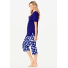 Dreams & Co. Plus Size 2-Piece Capri Cotton PJ Set(Ultra Blue Presents)