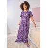 Dreams & Co. Plus Size Long Floral Print Cotton Gown(Multi Birds)