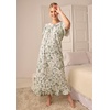 Dreams & Co. Plus Size Long Floral Print Cotton Gown(Multi Birds)