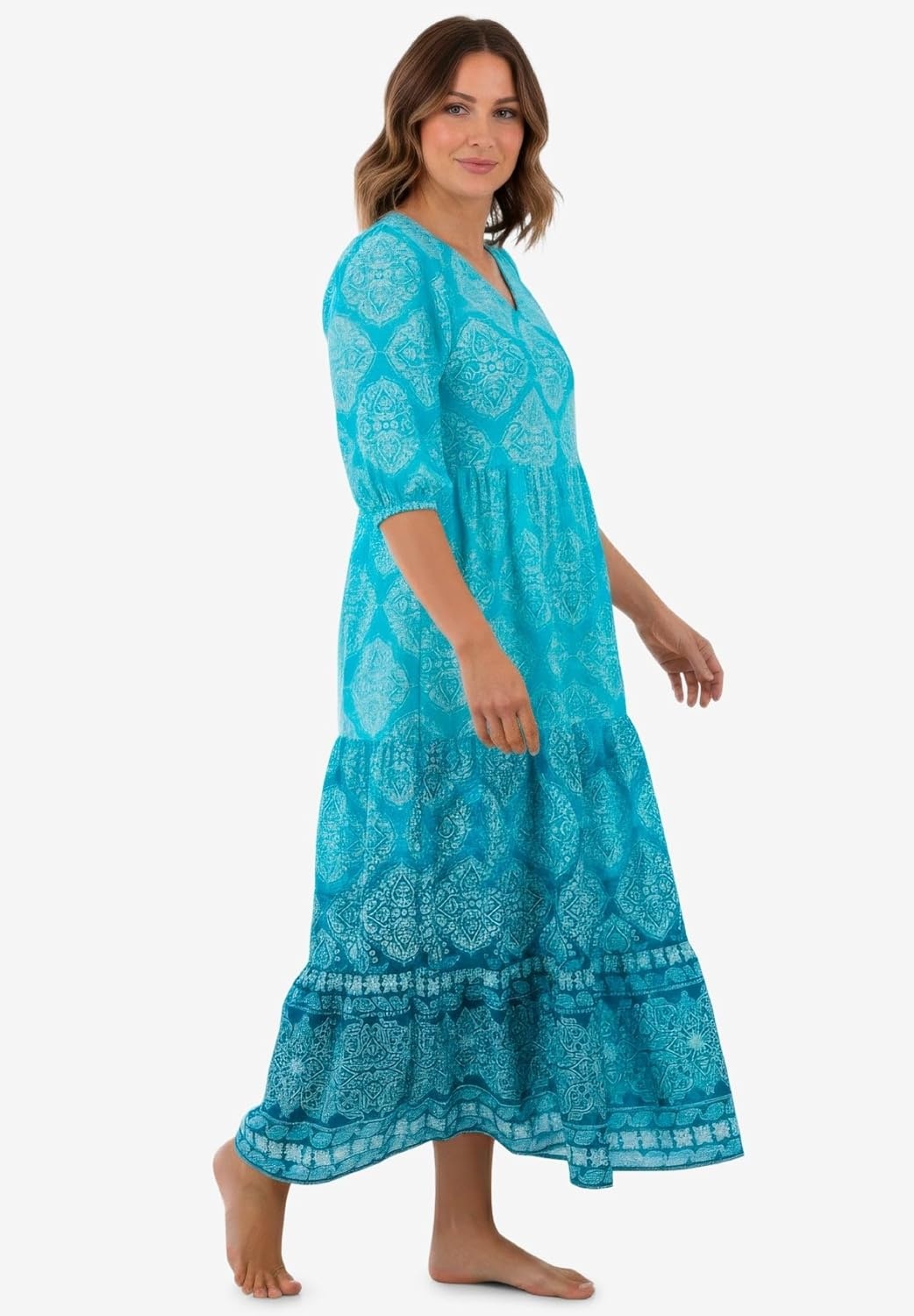 image:imageDreams amp Co Plus Size Tiered Peasant Lounger