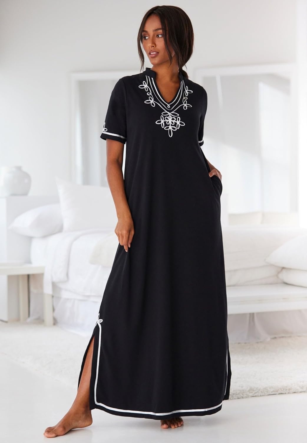 image:imageOnly Necessities Plus Size Embellished Knit LoungerClassic Red