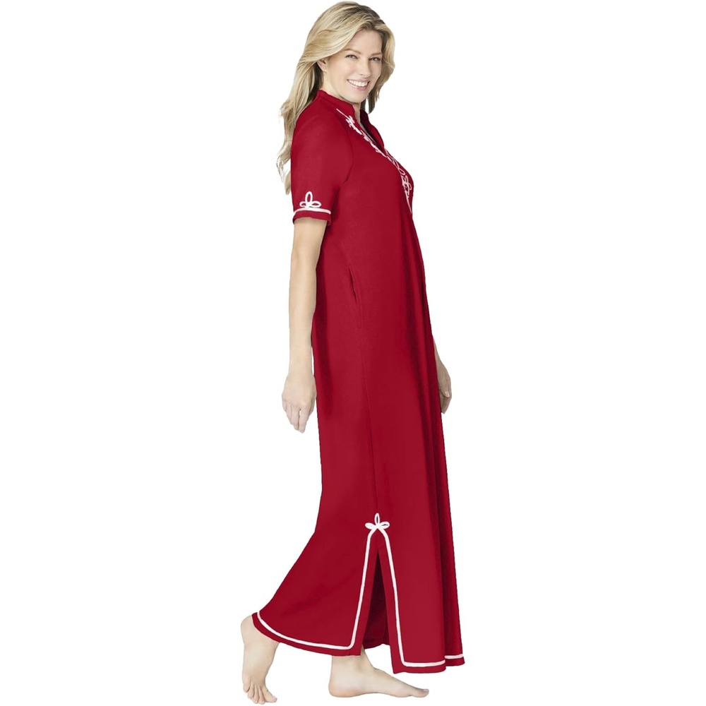 image:imageOnly Necessities Plus Size Embellished Knit LoungerClassic Red