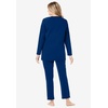 Dreams & Co. Plus Size Petite 2-Piece Lounge Set(Heather Evening Blue)