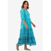 Dreams & Co. Plus Size Tiered Peasant Lounger