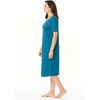 Dreams & Co. Plus Size V-Neck Short Sleeve Short T-Shirt Lounger(Deep Teal)