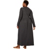 Only Necessities Plus Size Long Snap-Front Knit Lounger(Evening Blue)
