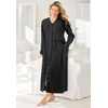 Only Necessities Plus Size Long Snap-Front Knit Lounger(Evening Blue)