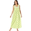 Only Necessities Plus Size Long Sleeveless Floral Nightgown