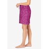 Dreams & Co. Plus Size Print Pajama Shorts(Raspberry Stars)
