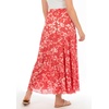 Woman Within Plus Size Pull-On Elastic Waist Crinkle Printed Skirt(Classic Red Batik)