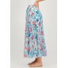 Woman Within Plus Size Pull-On Elastic Waist Crinkle Printed Skirt(White Multi Splash)