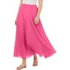 Woman Within Plus Size Pull-On Elastic Waist Crinkle Printed Skirt(Peony Petal)