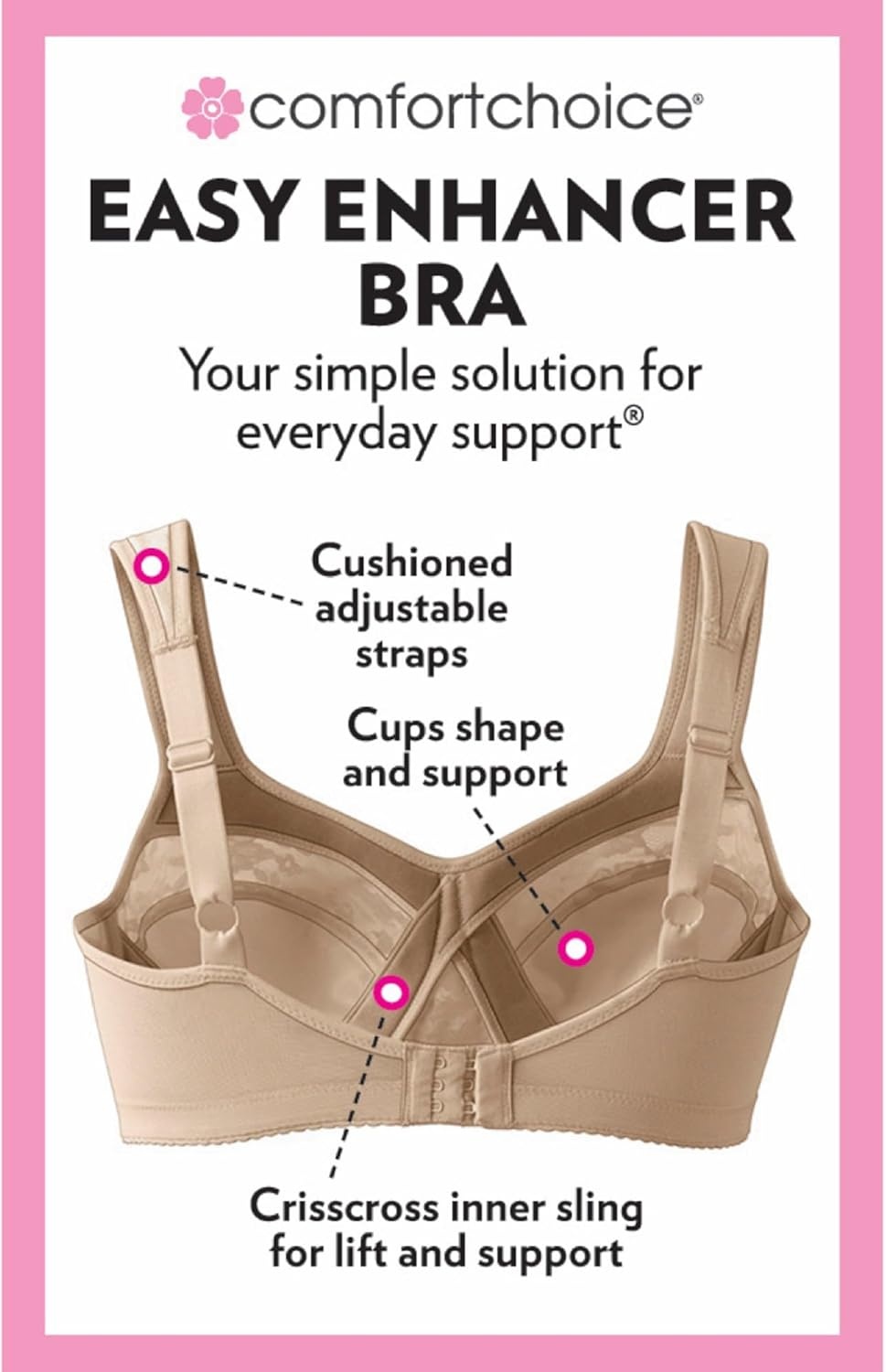 image:imageComfort Choice Womens Plus Size Easy Enhancer Wireless BraTrue Blue