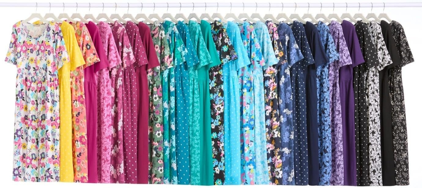 image:imageWoman Within Plus Size ShortSleeve ButtonFront Pocket Dress Petite Available M Sweet Coral Multi Garden