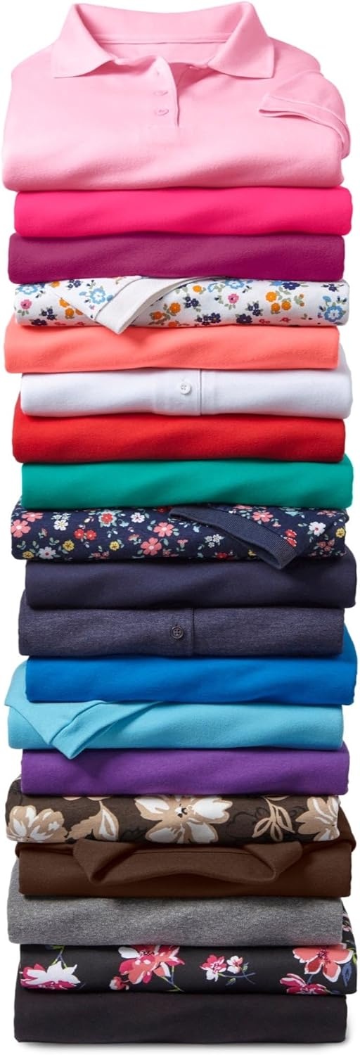 image:imageWoman Within Plus Size ElbowSleeve Polo TunicChocolate Bloom