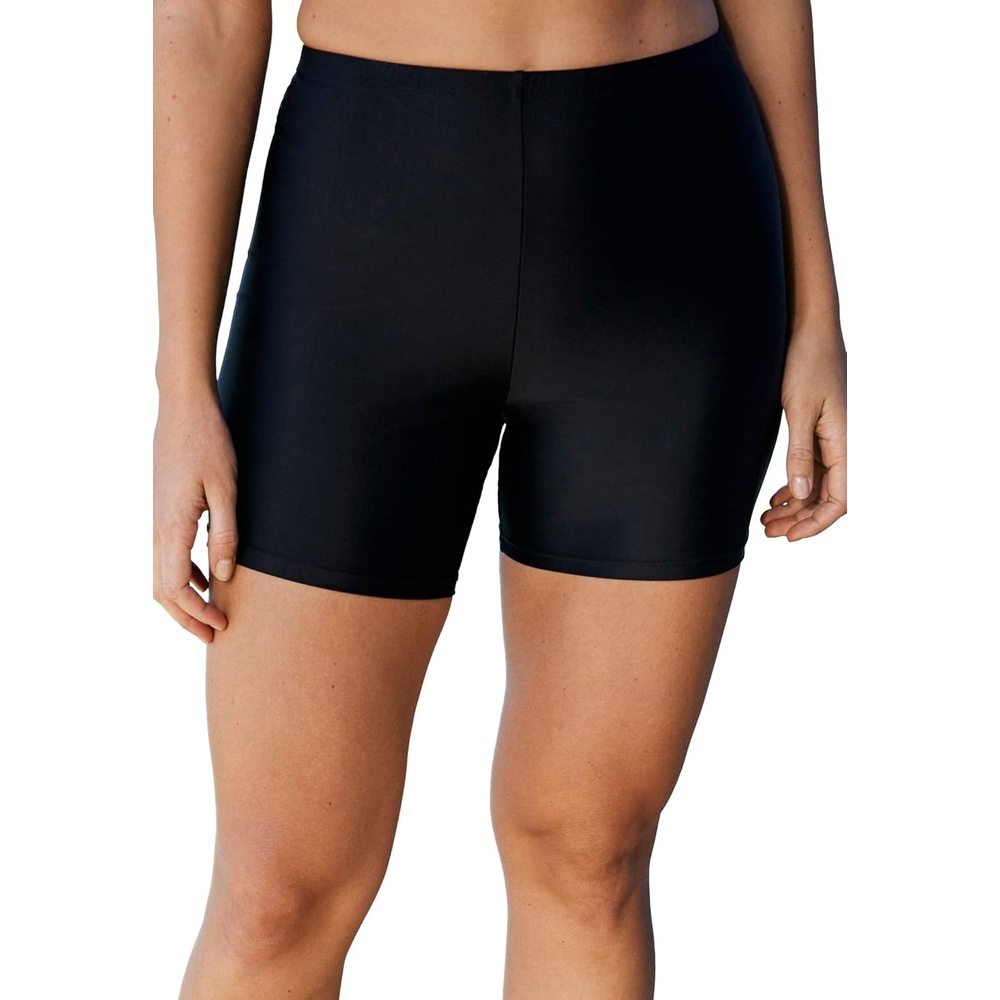 image:imageWomens Plus Size ChlorineResistant FullCoverage 5 Swim Boy ShortBlack