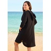 Swimsuits For All Swim 365 Women’s Plus Size Embroidered Cotton Gauze Cover-Up(Black)