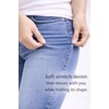 ellos Comfortable Women’s Plus Size Boyfriend Jeans Stretch Denim Mid-Rise(Dark Wash)