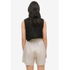 ellos Plus Size Linen-Blend Pull-On Elastic Waist Shorts(Heather Sand)