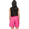 ellos Plus Size Linen-Blend Pull-On Elastic Waist Shorts(Raspberry Sorbet)